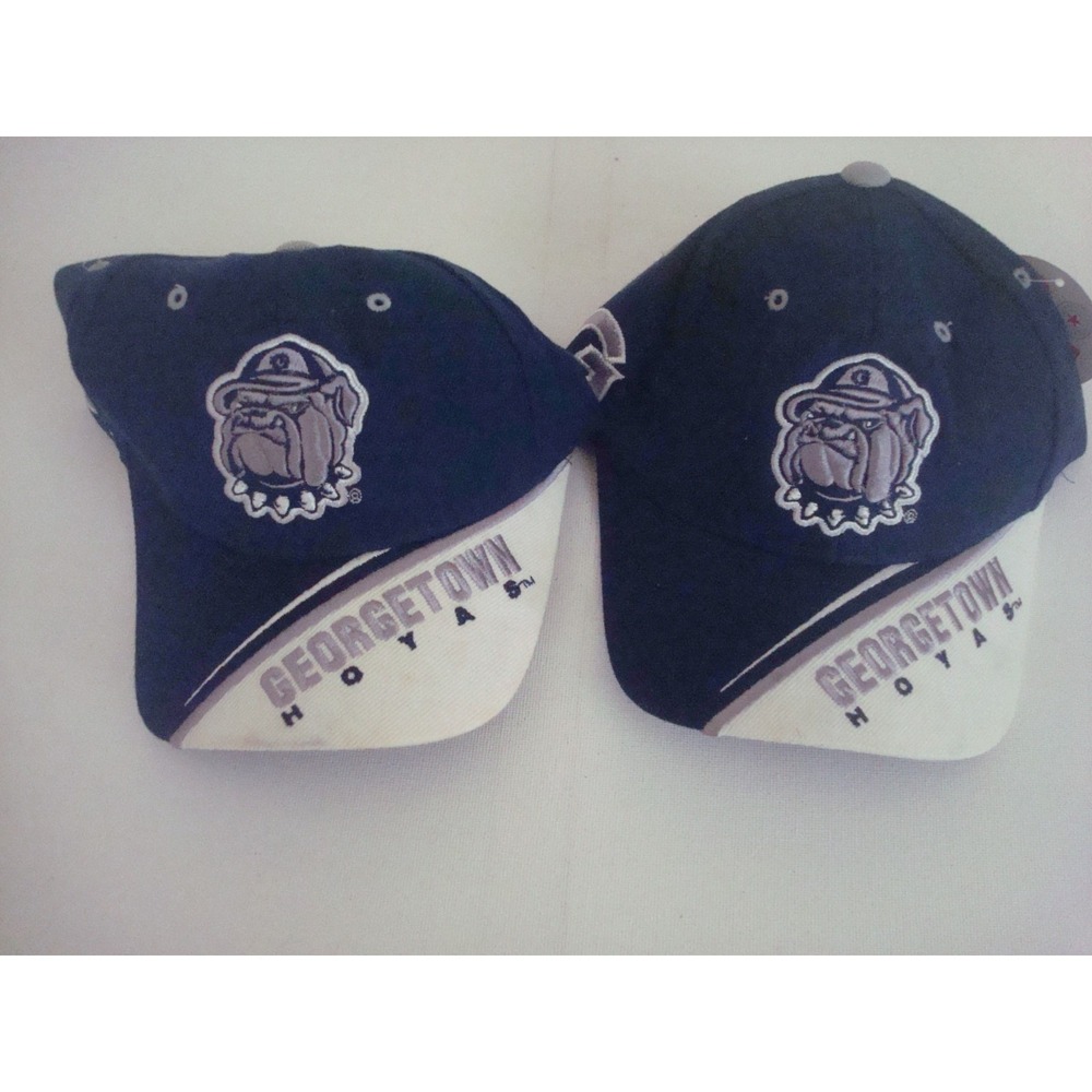 KIDS -- 2PC LOT GEORGETOWN HOYAS HAT CAP VINTAGE DEADSTOCK 04